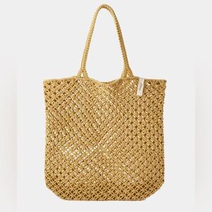 Anthropologie The Beach People Macrame Tote OS Beach Tote